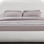 Vaughn Linen Textured Fabric Upholstered Bed