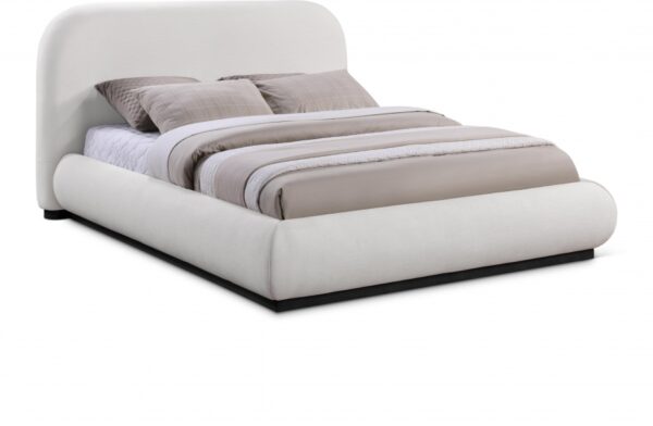 Vaughn Linen Textured Fabric Upholstered Bed