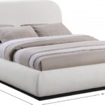 Vaughn Linen Textured Fabric Upholstered Bed