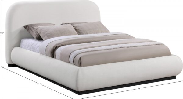 Vaughn Linen Textured Fabric Upholstered Bed