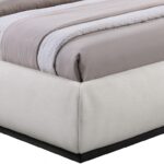Vaughn Linen Textured Fabric UpholsteredTwin Bed