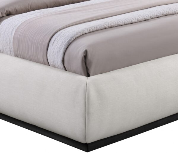 Vaughn Linen Textured Fabric UpholsteredTwin Bed