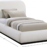 Vaughn Linen Textured Fabric UpholsteredTwin Bed