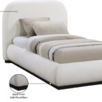 Vaughn Linen Textured Fabric UpholsteredTwin Bed