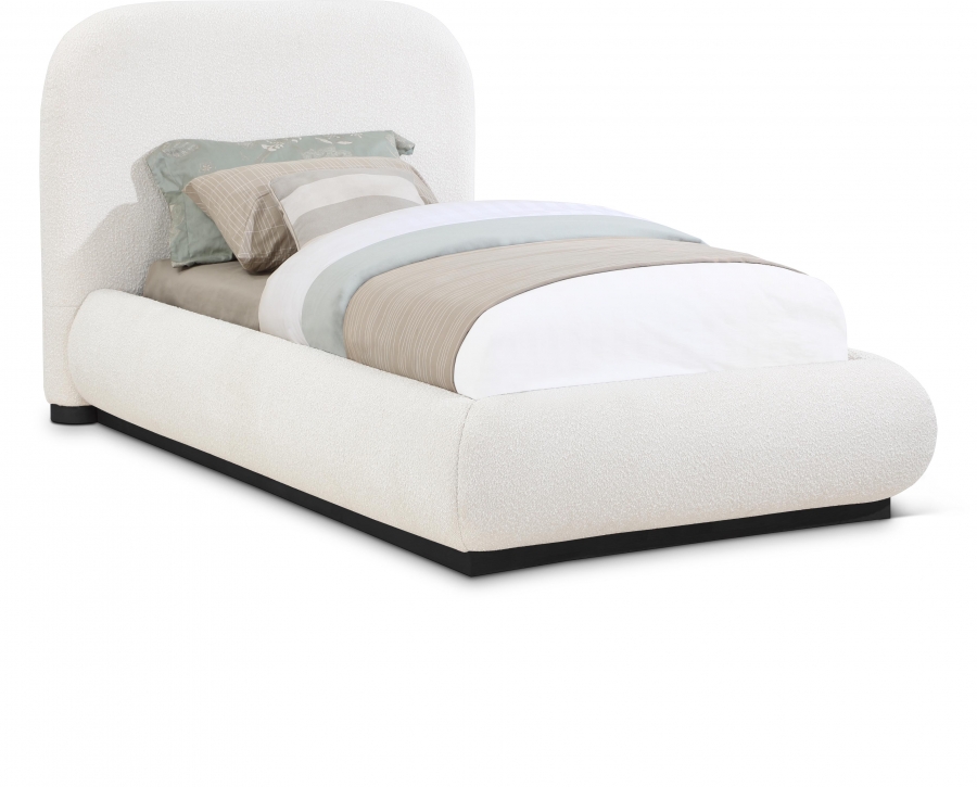 Vaughn Boucle Fabric Upholstered Twin Bed