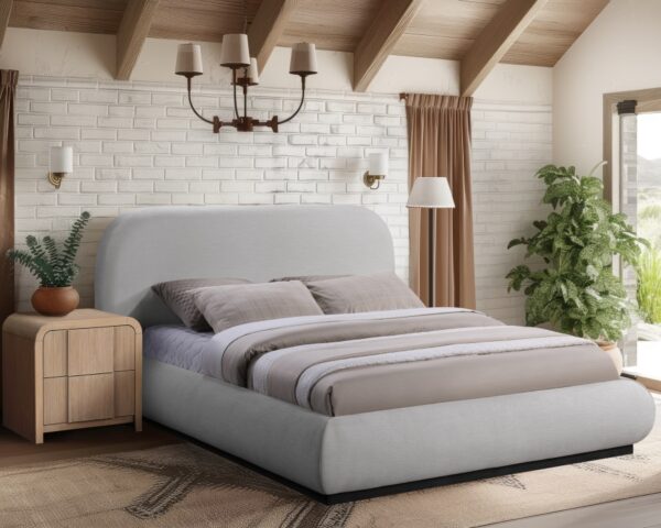 Vaughn Chenille Fabric Upholstered Bed
