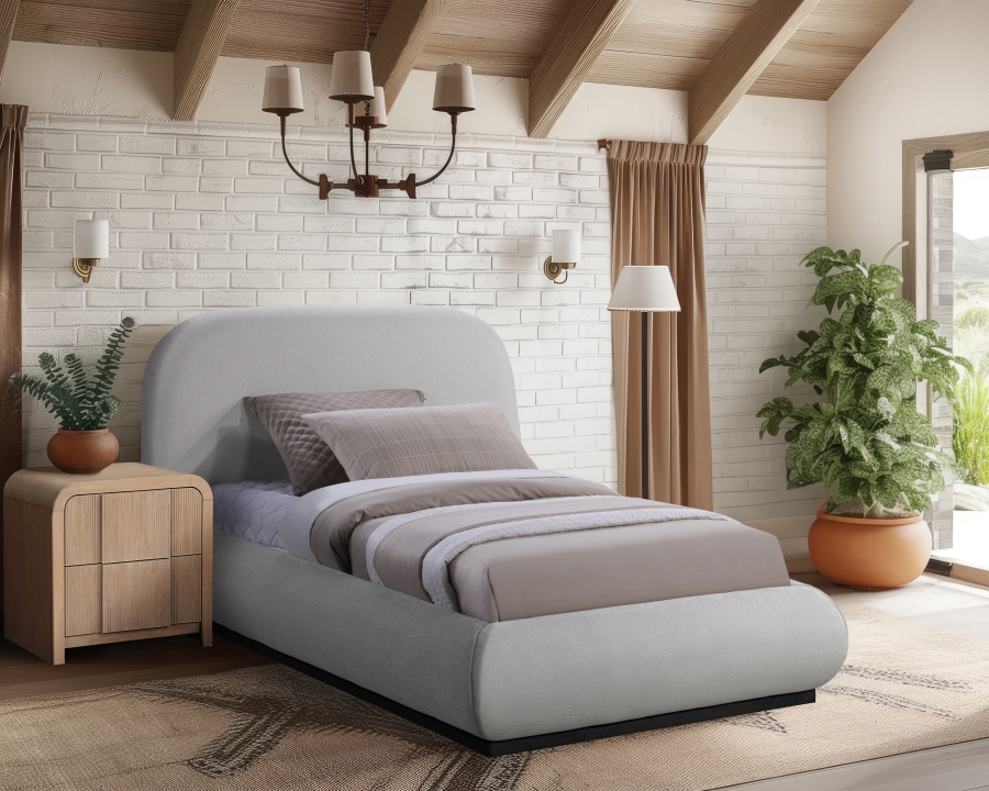 Vaughn Chenille Fabric Upholstered Twin Bed