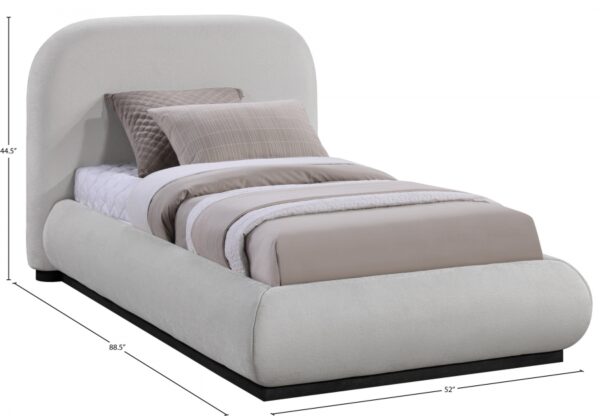 Vaughn Chenille Fabric Upholstered Twin Bed