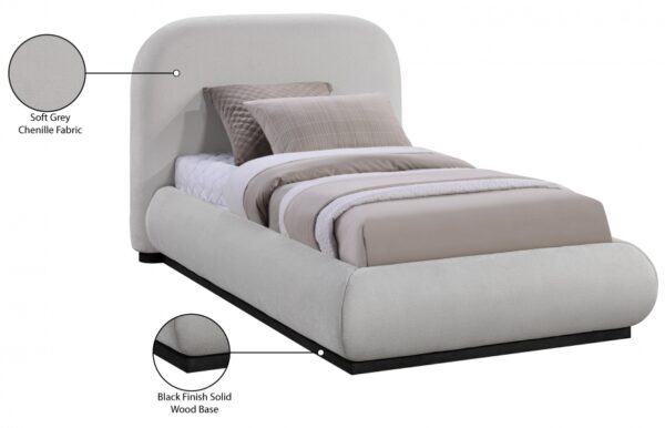 Vaughn Chenille Fabric Upholstered Twin Bed