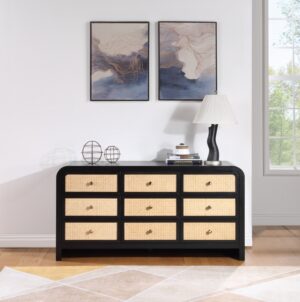 Siena Ash Wood And Natural Cane Dresser