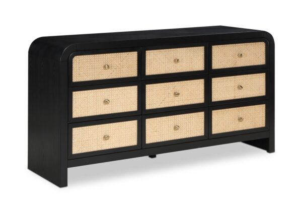 Siena Ash Wood And Natural Cane Dresser