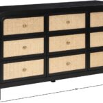 Siena Ash Wood And Natural Cane Dresser