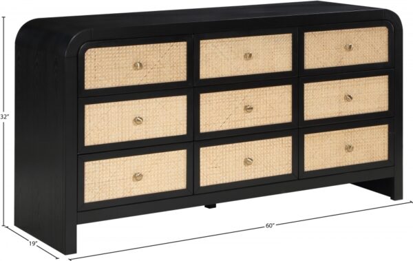 Siena Ash Wood And Natural Cane Dresser