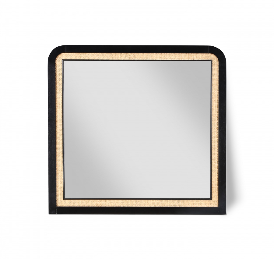 Siena Ash Wood And Natural Cane Frame Mirror