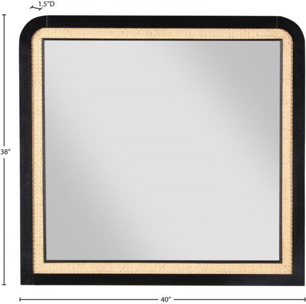 Siena Ash Wood And Natural Cane Frame Mirror