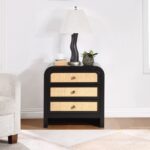 Siena Ash Wood And Natural Cane Nightstand