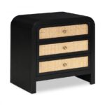 Siena Ash Wood And Natural Cane Nightstand