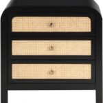 Siena Ash Wood And Natural Cane Nightstand