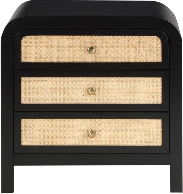 Siena Ash Wood And Natural Cane Nightstand