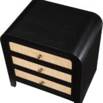 Siena Ash Wood And Natural Cane Nightstand