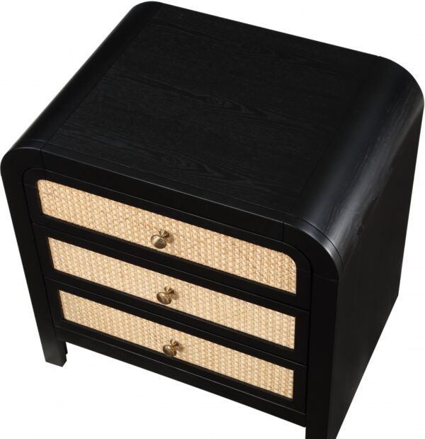 Siena Ash Wood And Natural Cane Nightstand