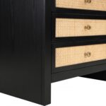 Siena Ash Wood And Natural Cane Nightstand