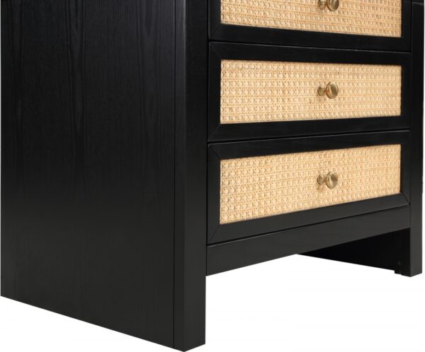 Siena Ash Wood And Natural Cane Nightstand