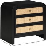 Siena Ash Wood And Natural Cane Nightstand