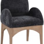 Waldorf Chenille Fabric Upholstered Dining Arm Chair