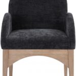 Waldorf Chenille Fabric Upholstered Dining Arm Chair