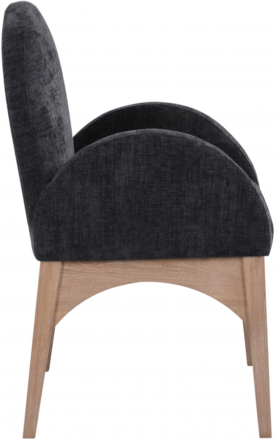 Waldorf Chenille Fabric Upholstered Dining Arm Chair