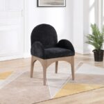 Waldorf Chenille Fabric Upholstered Dining Arm Chair