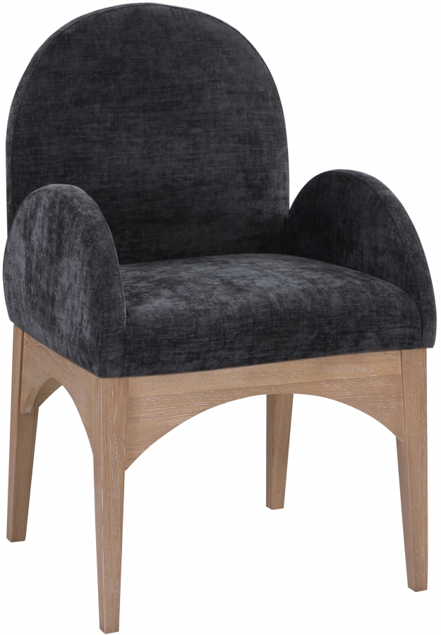 Waldorf Chenille Fabric Upholstered Dining Arm Chair