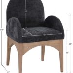 Waldorf Chenille Fabric Upholstered Dining Arm Chair