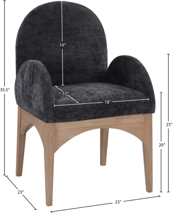 Waldorf Chenille Fabric Upholstered Dining Arm Chair