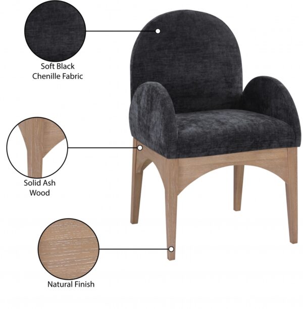 Waldorf Chenille Fabric Upholstered Dining Arm Chair