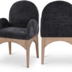 Waldorf Chenille Fabric Upholstered Dining Arm Chair