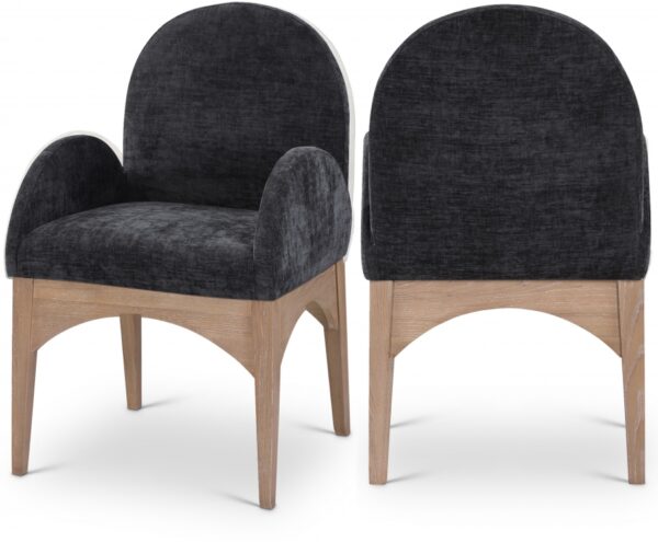 Waldorf Chenille Fabric Upholstered Dining Arm Chair