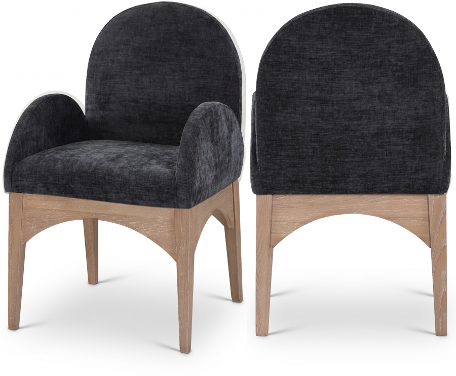 Waldorf Chenille Fabric Upholstered Dining Arm Chair
