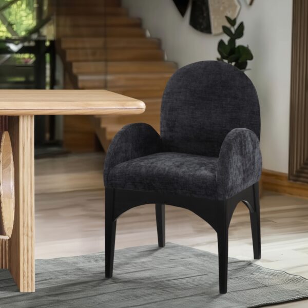 Waldorf Chenille Fabric Upholstered Dining Arm Chair