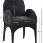 Waldorf Chenille Fabric Upholstered Dining Arm Chair
