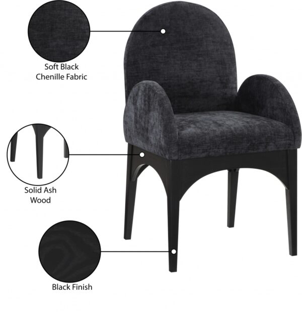 Waldorf Chenille Fabric Upholstered Dining Arm Chair