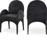 Waldorf Chenille Fabric Upholstered Dining Arm Chair