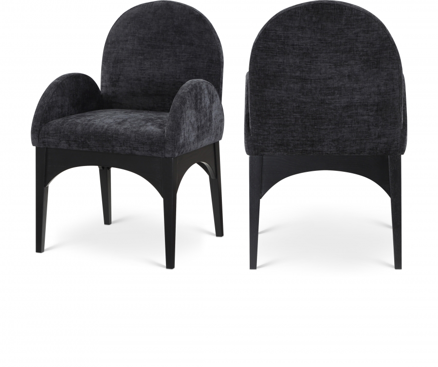 Waldorf Chenille Fabric Upholstered Dining Arm Chair