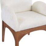 Waldorf Chenille Fabric Upholstered Dining Arm Chair