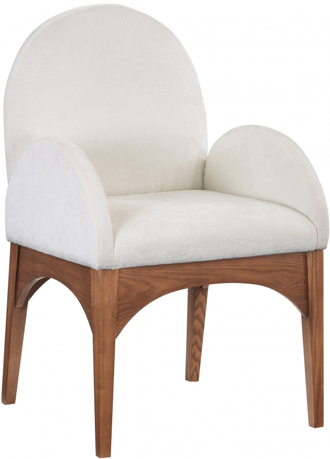 Waldorf Chenille Fabric Upholstered Dining Arm Chair