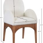 Waldorf Chenille Fabric Upholstered Dining Arm Chair