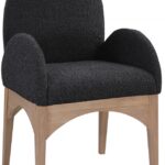 Waldorf Boucle Fabric Upholstered Dining Arm Chair
