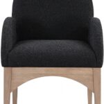 Waldorf Boucle Fabric Upholstered Dining Arm Chair