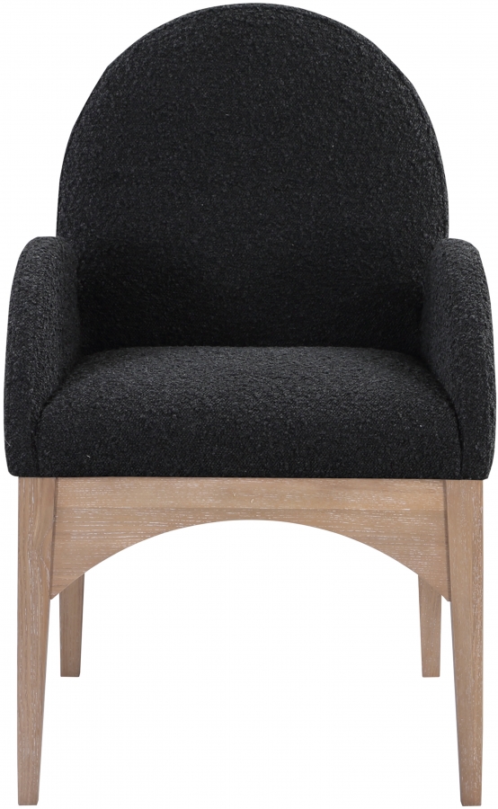 Waldorf Boucle Fabric Upholstered Dining Arm Chair